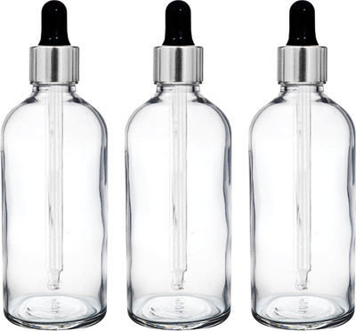 nsb herbals 100 ml Glass Bottle(Pack of 3, Clear)
