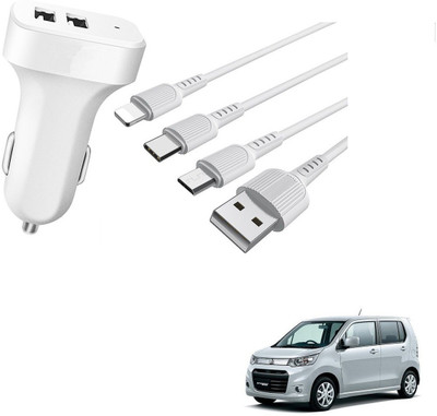 KOZDIKO 20.5 W Turbo Car Charger(White, With USB Cable)
