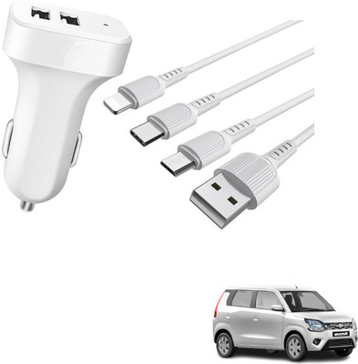 KOZDIKO 20.5 W Turbo Car Charger(White, With USB Cable)