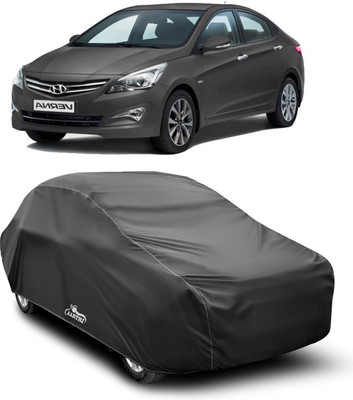 XAFO Car Cover For Hyundai Fluidic Verna 4S (With Mirror Pockets)(Grey)