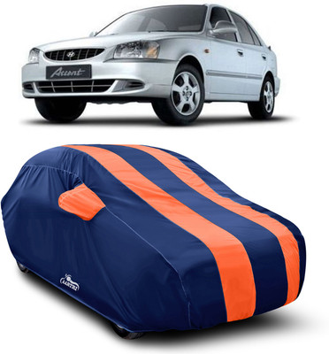 XAFO Car Cover For Hyundai Accent Viva (With Mirror Pockets)(Orange)