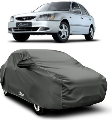 XAFO Car Cover For Hyundai Accent Viva (With Mirror Pockets)(Grey)