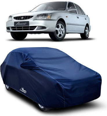 XAFO Car Cover For Hyundai Accent Viva (With Mirror Pockets)(Blue)