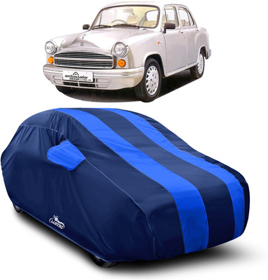 XAFO Car Cover For HM Ambassador MPFi (With Mirror Pockets)(Blue)