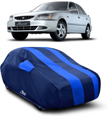 XAFO Car Cover For Hyundai Accent Viva (With Mirror Pockets)(Blue)