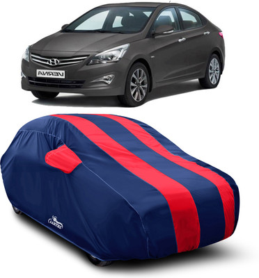 XAFO Car Cover For Hyundai Fluidic Verna 4S (With Mirror Pockets)(Red)