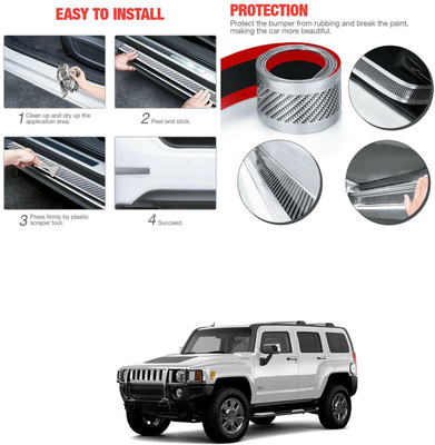 XZRTZ Car door bumper sill Protection Anti-Collision Strip Rubber Scratch Carbon 66 Chrome GM Hummer H3 Side Garnish