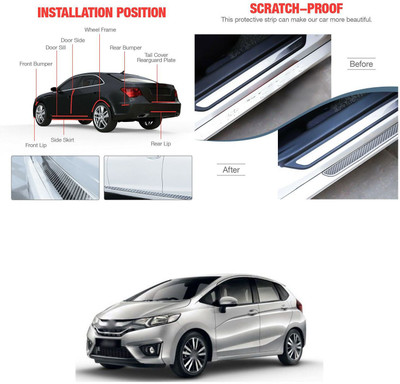 PRTEK Car Door Sill Bumper Protector Door Entry Guard Sticker Rubber Scratch 71 Door Sill Plate