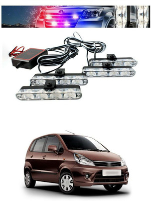 PECUNIA Red & Blue Car Truck Dash Strobe Flash Light Warning Lamp 178 Headlight Car, Motorbike LED for Maruti Suzuki (12 V, 55 W)(Zen Estilo, Pack of 1)