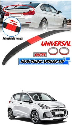 PRTEK Plastic Car Bumper Guard(Black, Red, Pack of 1, Hyundai, i10)