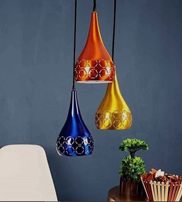 HomesElite Chandelier Ceiling Lamp(Blue, Gold, Yellow)