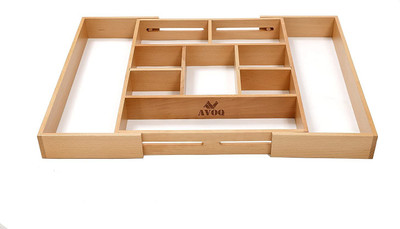 AVOQ Empty Cutlery Box Drawer Case(Wooden box  Holds 9 Pieces)