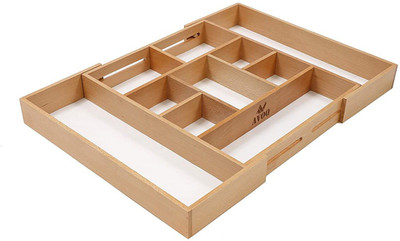 AVOQ Empty Cutlery Box Drawer Case(Wooden  Holds 10 Pieces)