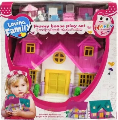 RIGHT SEARCH FUNNY DOLL HOUSE SET FOR GIRLS-001(Multicolor)