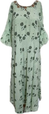 S A S FASHION Straight Gown(Light Green, Dark Green)