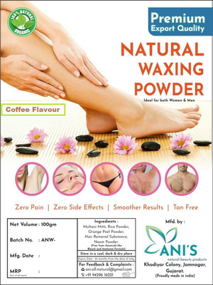 ANI'S Hair Removal Coffee flavor Wax Powder-Instant Hair Remover For Men and Women Wax(100 g)