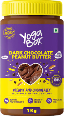 Yogabar Dark Chocolate Peanut Butter 1kg, Creamy & Classic, High Protein, All Natural 1000 g