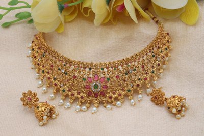 Chigold Alloy Gold-plated Multicolor Jewellery Set(Pack of 1)