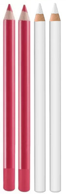 ADJD PROFESSIONAL LONG LASTING ULTRA SOFT MULTI USE WHITE RED PENCIL KAJAL, EYE LINER(RED, WHITE, 8 g)