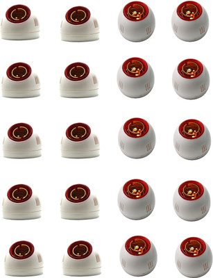 Electro Factory Fancy Red Design Ring Bulb Holder Plastic Light Socket(Pack of 20)