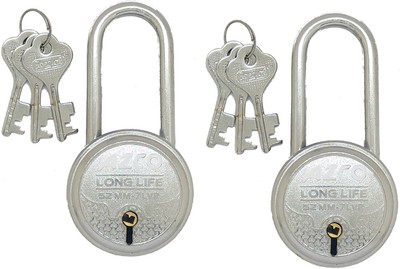 SATYAM Dis.Long-50-1 Padlock(Steel, Silver)