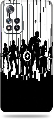 WeCre8 Skin's Xiaomi 11i Hypercharge 5g, Avengers B&W Mobile Skin(Multicolor)