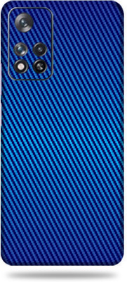 OggyBaba Xiaomi 11i Hypercharge 5g, Carbon Fiber Blue Mobile Skin(Blue)
