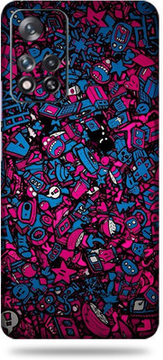 OggyBaba Xiaomi 11i Hypercharge 5g, Blue Doodle Mobile Skin(Multicolor)