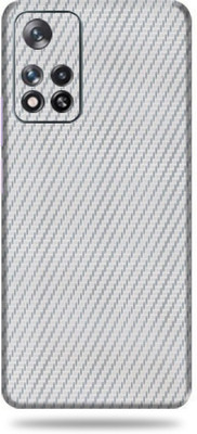 OggyBaba Xiaomi 11i Hypercharge 5g, Carbon Fiber Silver Mobile Skin(Silver)