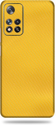 OggyBaba Xiaomi 11i Hypercharge 5g, Carbon Fiber Yellow Mobile Skin(Yellow)