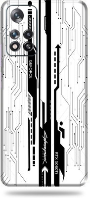 WeCre8 Skin's Xiaomi 11i Hypercharge 5g, Cyberpunk White Mobile Skin(Multicolor)