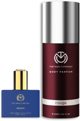 THE MAN COMPANY Luxury Perfume Set with Rouge, Ocean for Men | Premium Luxury Long Lasting Fragrance | Premium Spray | Body Perfume for Men | No Gas Deodorant Perfume  -  150 ml(For Men & Women)