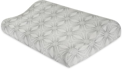 Dormyo Luxury Queen Memory Foam Geometric Orthopaedic Pillow Pack of 1(White)