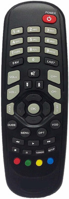 SHAILRON Set TOP Box Remote Kitai Remote Control Compatible for GTPL/ Hathway /Den Setup Box Remote Control Den Remote, Hathway Remote Controller(Black)