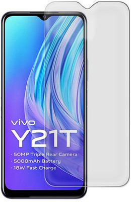 SOMTONE Tempered Glass Guard for vivo Y21T(Pack of 1)