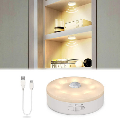 QBLYN Wireless Smart Lighting WarmWhite Led Night Lamp for Bedroom Stair Hallway Decor Motion Sensor Light