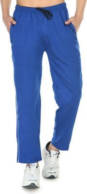Indistar Solid Men Blue Track Pants