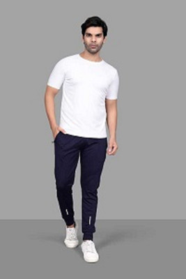 SHIMPEX Solid Men Dark Blue Track Pants