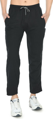 IndiWeaves Solid Men Black Track Pants