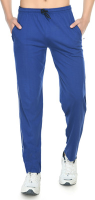 Indistar Solid Men Blue Track Pants