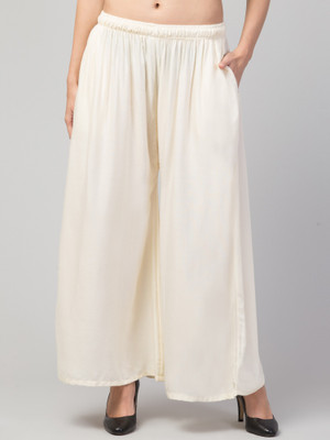 STYLE PREZONE Relaxed Women Cream Trousers