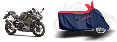 ATBROTHERS Waterproof Two Wheeler Cover for Kawasaki(Ninja 400 BS6, Blue, Red)