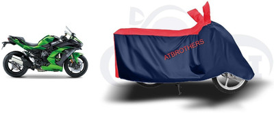 ATBROTHERS Waterproof Two Wheeler Cover for Kawasaki(Ninja H2 SX, Blue, Red)