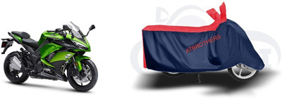 ATBROTHERS Waterproof Two Wheeler Cover for Kawasaki(Ninja 1000 BS6, Blue, Red)