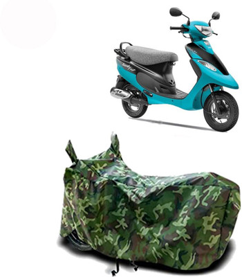 Exciting collections Two Wheeler Cover for TVS(Scooty, Green)