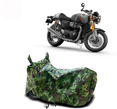 Exciting collections Two Wheeler Cover for Triumph(Thruxton 1200 R, Green)