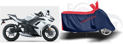 ATBROTHERS Waterproof Two Wheeler Cover for Kawasaki(Ninja 650 BS6, Blue, Red)