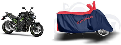 ATBROTHERS Waterproof Two Wheeler Cover for Kawasaki(Z900 BS6, Blue, Red)