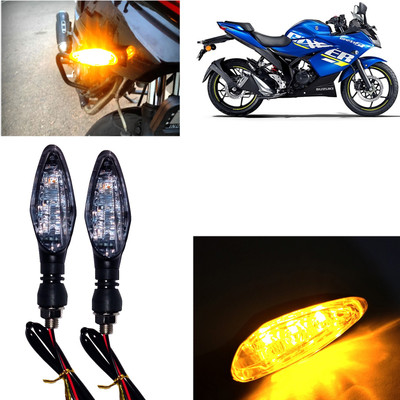 Pious Front, Rear, Side LED Indicator Light for Suzuki Gixxer SF(Amber)