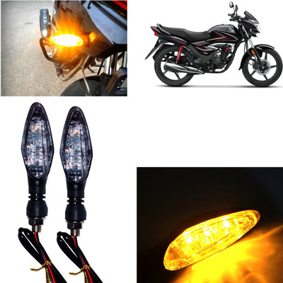 Pious Front, Rear, Side LED Indicator Light for Honda CB Shine(Amber)